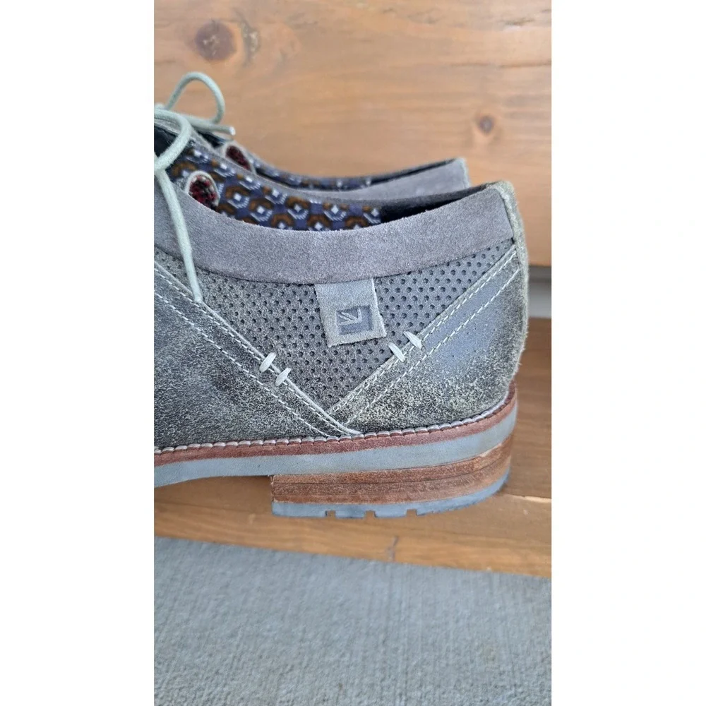 Ben Sherman Men's Grey Suede Wingtip Oxford Dress Shoes Size 13